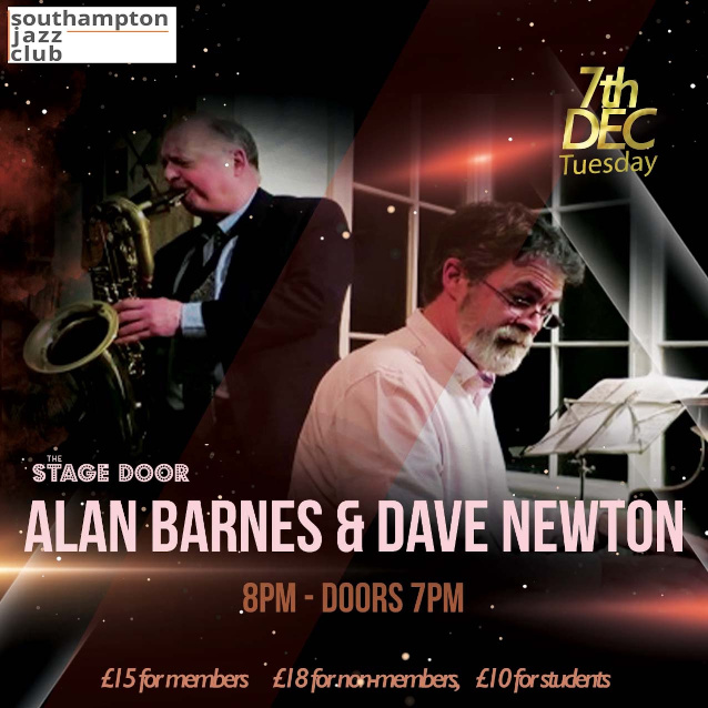Southampton Jazz Club with Alan Barnes and Dave Newton